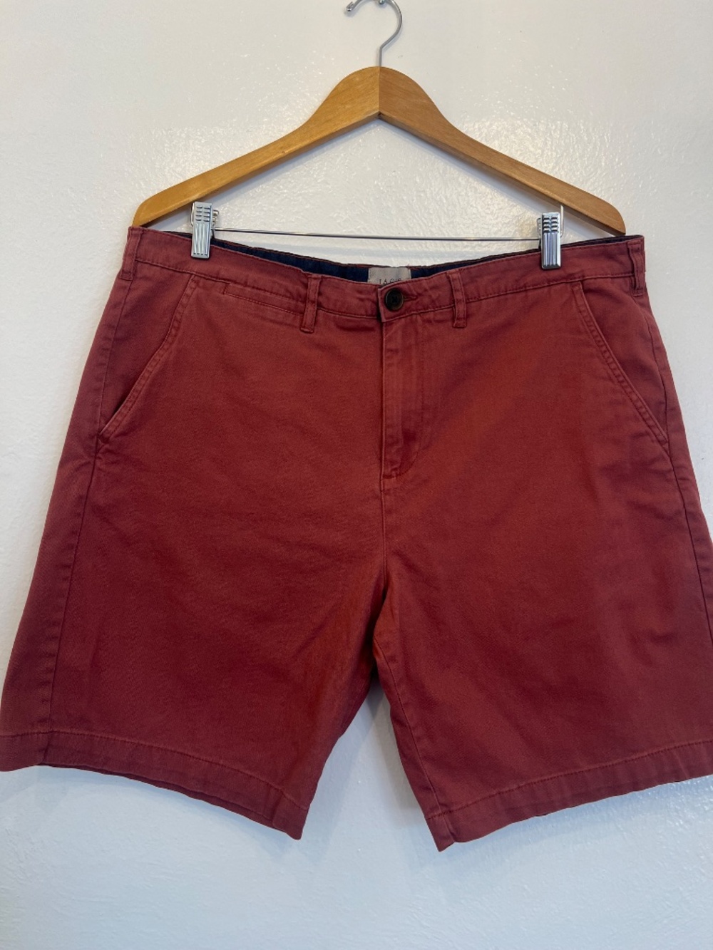 Jachs New York Chino Shorts Rust Terra Cotta Cotton Stretch Classic Fit (38) - Picture 2 of 7